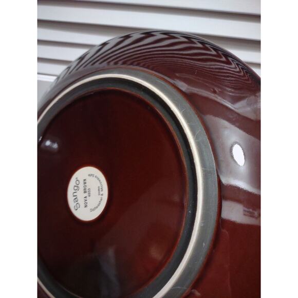 Sango Nova Brown 4933 11 3/4" Stoneware Chop Plate Serving Platter only - Picture 5 of 8